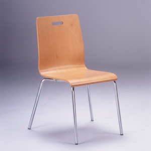 Diseño moderno Sillas de comedor de madera Muebles apilables para el hogar para uso en la cocina Marco de metal - Product Image 1