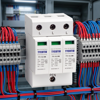 Dispositif de protection contre les surtensions certifié TUV CE CB 12,5 kA, parafoudre triphasé, dispositif de protection contre les surtensions, type AC 1+2