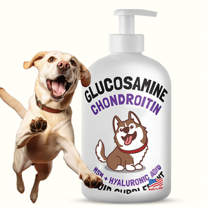 Glucosamine liquide pour chiens, saveur bacon, chondroïtine, MSM, acide hyaluronique, complément K9, formule pour les articulations, mobilité avancée des articulations - Product Image 1