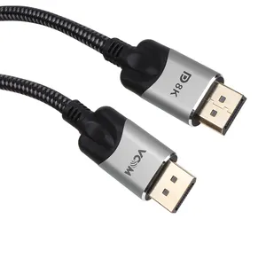 VCOM In Stock Displayport Cable Male to Male 4K 8K DP Cable DisplayPort Cord for Laptop PC TV Gaming Monitor