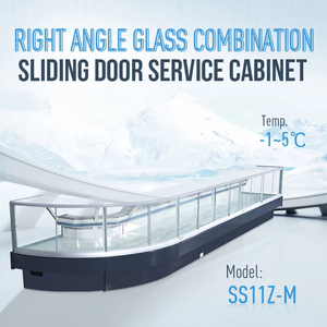 Refroidissement par air Supermarché Vitrine Réfrigérateur Viande Congélateur Affichage Restaurant Porte en verre Réfrigérateurs Dégivrage automatique - Product Image 3