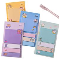 Bloc-notes adhésifs personnalisés Kawaii, blocs-notes mignons, fournitures scolaires, autocollants adhésifs, papeterie de rentrée scolaire, bloc-notes en papier