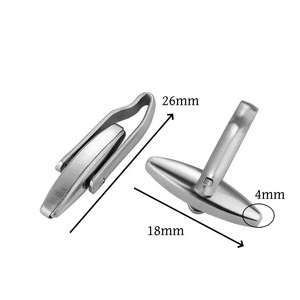 Mancuernillas de Acero Inoxidable en Forma de U para Hombre, Accesorios Formales para Uso Diario, Joyería DIY - Product Image 2
