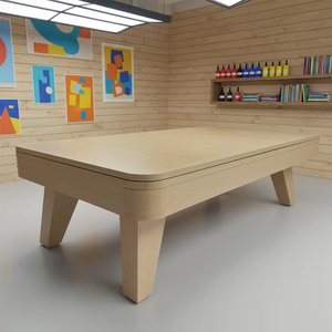 โต๊ะพูลขนาด 7 ฟุต 8 ฟุต 9 ฟุต พร้อมลิ้นชัก โต๊ะบิลเลียดไม้ชนวนธรรมชาติสุดหรูทันสมัย พร้อมท็อปแบบเทนนิสและม้านั่งนุ่ม - Product Image 6