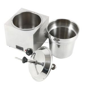 Calentador Eléctrico Comercial de Acero Inoxidable Plateado para Salsa de Chocolate Caliente y Queso Nacho con Bomba, Voltaje Universal - Product Image 2