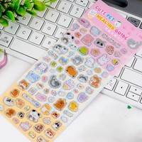 Feuille d'autocollants personnalisés en 3D à bulles gonflées, scrapbooking, journal, téléphone portable, cristal et diamant