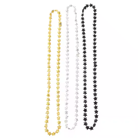 Collier de perles vintage en plastique du Nouvel An décoration de collier de fête de vacances vente en gros