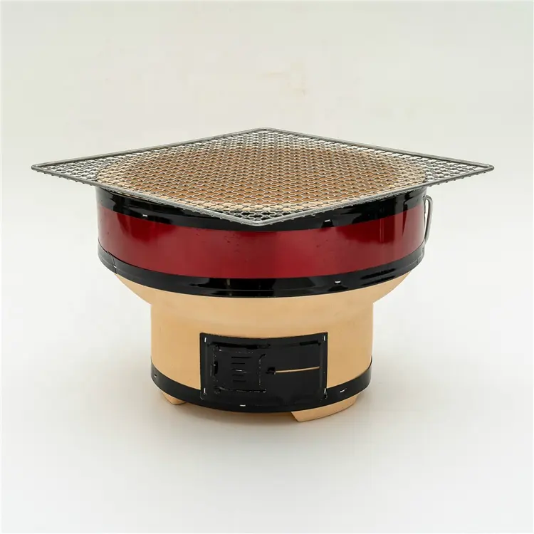 Japanische Tischplatte runde Form Holzkohle BBQ Clay Grill