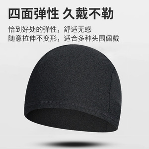 Fleece Lined Cycling Cap Dark Gray Warm Windproof Winter Outdoor Sports <b>Hat</b> Unisex Mountaineering Ski Helmet Liner - Product Image 4