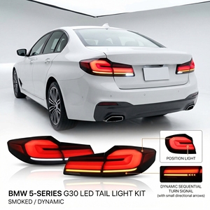 [CREULI] pour BMW Série 5 G30 G38 : Feux arrière <span class=keywords><strong>LED</strong></span>, mise à niveau, modification, Plug and Play, feux arrière dynamiques rouges - Product Image 2