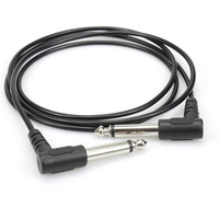 Custom Length 0.2m 20cm Length 90 Degree Angle 6.35mm Male to 6.35mm Male Bare Copper Audio Cable