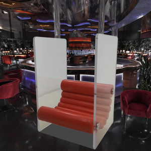 Chaise de danse en acrylique givré personnalisé de haute qualité Ensemble de meubles de <span class=keywords><strong>bar</strong></span> pour club de strip-tease - Product Image 2