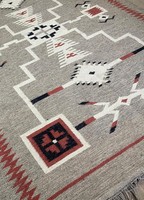 Tapis Kilim tribal américain tissé à la main en laine, tissage plat, géométrique, écologique, réversible, lavable, pour salon et chambre à coucher
