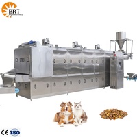 Motor automático de acero inoxidable 304 de doble tornillo para mascotas, comida para gatos y perros, croquetas, máquina extrusora, línea de producción
