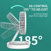 Ventilateur de table portable YouNiMei rechargeable par USB, pliable, facile à ranger, design télescopique, en plastique, pour utilisation en extérieur, en voiture et en camping-car