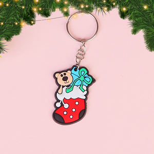 Prêt <span class=keywords><strong>à</strong></span> expédier bonhomme de neige père noël mignon arbre pvc cadeaux cauchemar avant noël porte-clés - Product Image 3