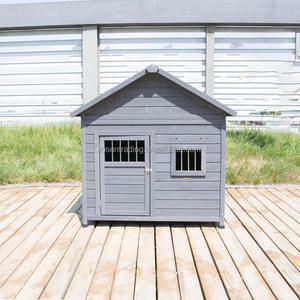 บ้านสัตว์เลี้ยงสำหรับสุนัข บ้านไม้สำหรับสุนัขกลางแจ้ง บ้านสัตว์เลี้ยงไม้พิมพ์ลาย  กรงสัตว์เลี้ยงและบ้านสำหรับสุนัข - Product Image 1