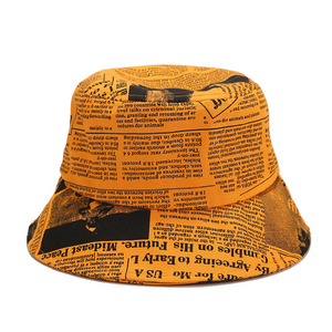 Tùy Chỉnh Tất Cả Các Hơn In Ấn Tin Tức Giấy Hình Ảnh Xô Hat Thời Trang Unisex Có Thể Điều Chỉnh Ngư Dân Cap Bãi Biển Hat - Product Image 1