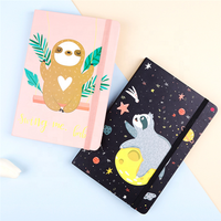 Carnet de notes imprimé mignon avec logo personnalisé A5 A6 A7 paresseux avec couverture en papier pour reliure thermique en stock