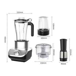 HappyPartner Mixeur Électrique Multifonction 4-<span class=keywords><strong>en</strong></span>-<span class=keywords><strong>1</strong></span> : Blender, Extracteur de Jus, Broyeur, et Machine à Smoothies <span class=keywords><strong>Silvercrest</strong></span> - Product Image 6