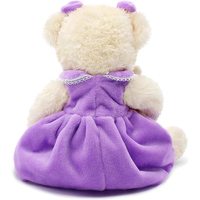 Ours en peluche personnalisé OEM ODM avec robe violette brodée, peluche mignonne pour enfants, cadeau d'anniversaire avec certification CE CPC