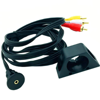 Pour voiture bateau moto tableau de bord encastré montage sur panneau DC3.5mm femelle à 3RCA mâle câble étanche avec support