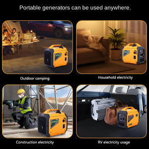 Générateur d'essence intelligent silencieux 4KW à fréquence variable DC Démarrage automatique Refroidi par air 4 temps 50Hz Petit portable Utilisation domestique - Product Image 5