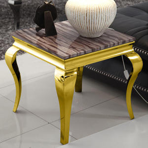 Pieds de table en acier inoxydable 304 couleur naturelle, design moderne, pour salon, KTV, table basse, table à manger, meuble TV - Product Image 1