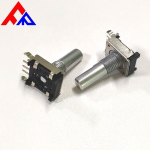 Encodeur incrémental ED12 à 3 broches avec insertion latérale, axe moleté semi-circulaire en métal PEC11, diamètre 6mm, vente en gros fabricant - Product Image 5
