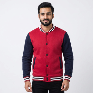 OEM custom high quality chenille embroidery leather sleeves baseball bomber letterman varsity jacket <b>for</b> <b>men</b> - Product Image 1