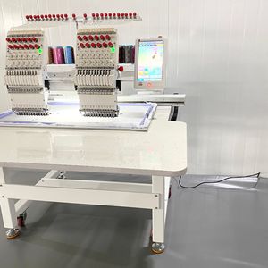 Flat Computerized 2 Head Embroidery Machine with Photo Embroidery <strong>Function</strong> 1200 RPM Home Use Motor New Cap Embroidery Equipment - Product Image 6