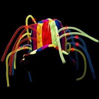 Usine en gros LED Light-Up arc-en-ciel fou chapeau haut de forme drôle Clown magique Costume de fête pour la plage et les scènes en plein air