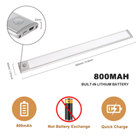 Lampe LED sous-meuble à détecteur de mouvement magnétique, design usine Vietnam, éclairage LED pour cuisine et armoire, recharge USB