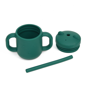 Nouvelle tasse en silicone de qualité alimentaire pour bébé avec paille, gobelets d'apprentissage en silicone pour tout-petits, tasse d'apprentissage en silicone pour bébé - Product Image 4
