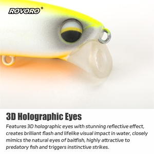 ROVORO 90mm 13g Esca Artificiale Galleggiante Minnow a Labbro Corto per la <span class=keywords><strong>Pesca</strong></span> al Bass, Esca Dura Topwater per Pesci d'Acqua Dolce - Product Image 6