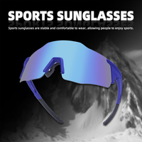 Vente en Gros Unisexe Lunettes De Ski Sécurité Cyclisme Surdimensionné Sans Monture UV400 Lunettes De Soleil De Sport