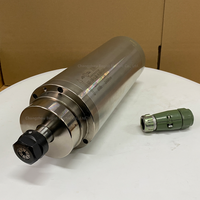 Kit de broche de travail du bois 3,2 kW refroidie par eau avec 4 roulements en céramique, meilleur variateur de fréquence (VFD), support et pompe