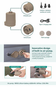 Lit d'air <span class=keywords><strong>gonflable</strong></span> automatique pour une personne, design ergonomique, pompe intégrée, <span class=keywords><strong>matelas</strong></span> pneumatique auto-gonflant - Product Image 6