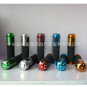 Puños de manillar de bicicleta de montaña de aleación de aluminio de 22.2 mm antideslizantes con decoración para bicicletas de montaña - Product Image 1