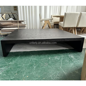 Table basse rectangulaire de luxe FERLY, style américain moderne, table centrale en bois <span class=keywords><strong>ciré</strong></span> pour usage domestique, matériau en béton ciment - Product Image 2