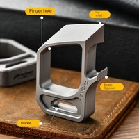Ventes chaudes : Barre à levier en alliage de titane et mini ouvre-bouteille, outil EDC tendance pour le camping et la randonnée, outil pionnier