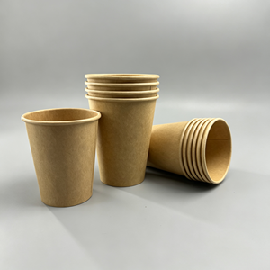 Gobelets en papier kraft personnalisés avec logo, à paroi simple ou double, écologiques, 0 à 8 couleurs, pour café, thé, lait - Product Image 2