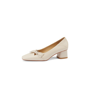 Scarpe Casual da Donna <span class=keywords><strong>per</strong></span> Tutto il Giorno, in Pelle Scamosciata, Punta Quadrata, Fiocco Decorativo, Tacco a Blocco, Versatili e Comode <span class=keywords><strong>per</strong></span> l'Ufficio - Product Image 1