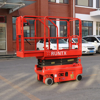 Plateforme élévatrice à ciseaux autopropulsée RUNTX 4-6m avec propulsion électrique zéro émission pour travaux aériens intérieurs silencieux