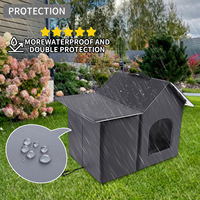Lit pour chat pliable et imperméable, design moderne et élégant, en polyester durable, semi-fermé avec mousse de polyuréthane