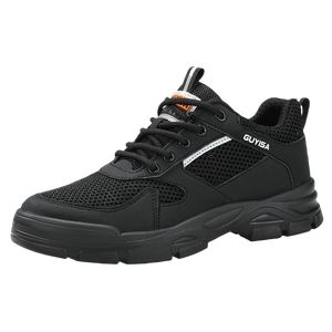 Zapatos de seguridad de cuero de grano completo Kevlar entresuela protección contra pinchazos botas transpirables antideslizantes para la construcción - Product Image 4