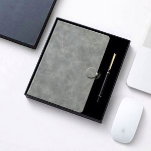 Customizable 2025 Luxury Refillable Diary Stationery Promotional Business Magnetic Hardcover 100gsm Paper Journal Pen Gift <b>Set</b> - Product Image 1