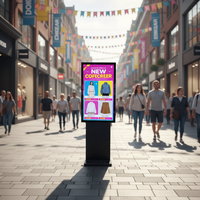 Affichage publicitaire extérieur LCD 49 pouces sur pied, étanche IP65, avec Android, Wi-Fi intégré et CMS, pour ascenseurs et centres commerciaux