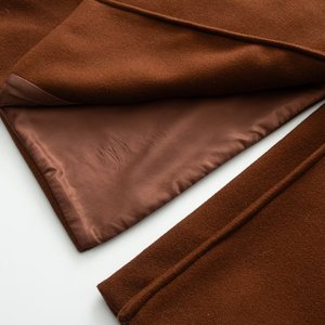 Abrigo largo de invierno para mujer, personalizado 2026, de mezcla de lana, con cuello chal oversize, doble botonadura y cinturón con lazo en la cintura, de fábrica OEM - Product Image 6