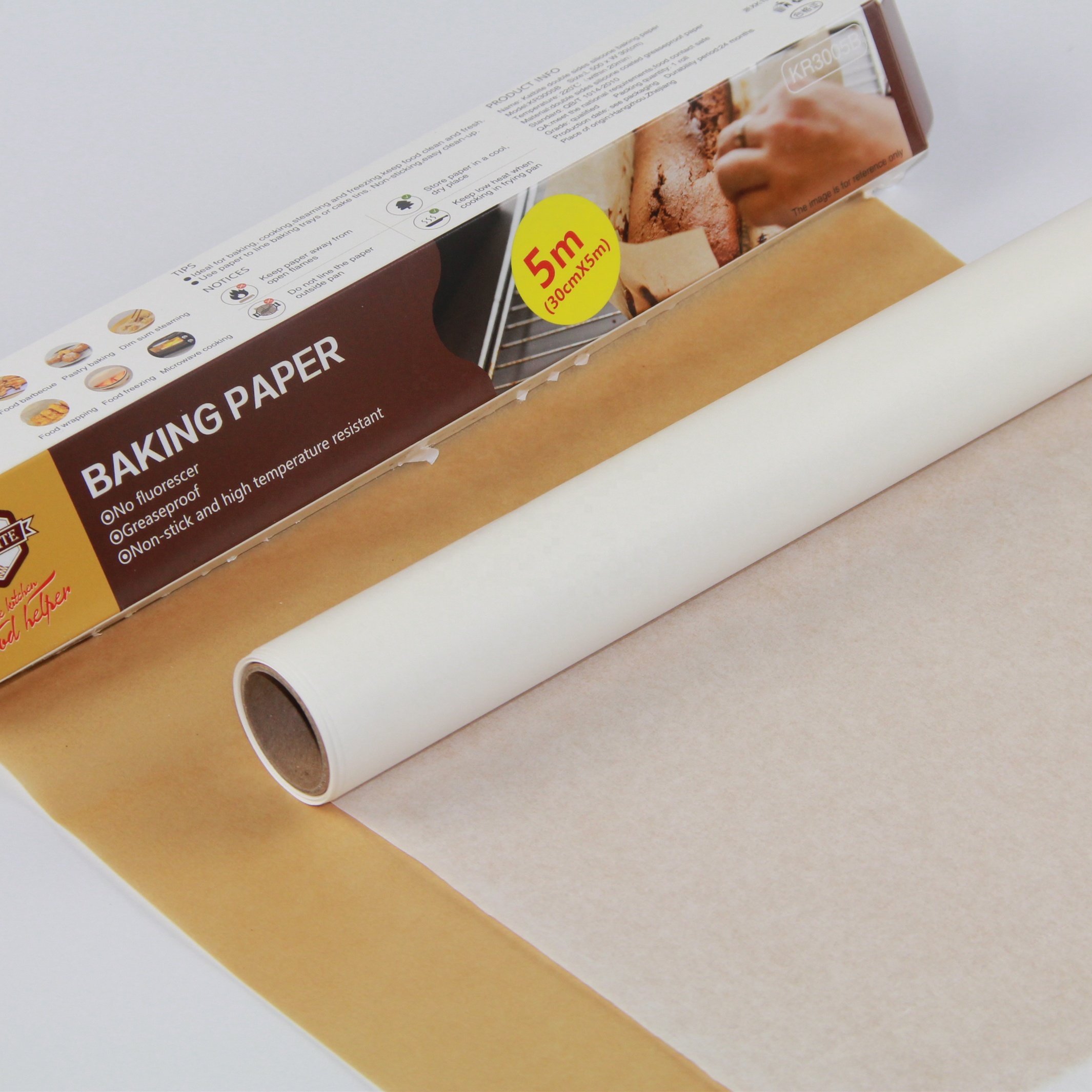 Unbleached Non Stick Parchment Baking Paper Sheets/Roll